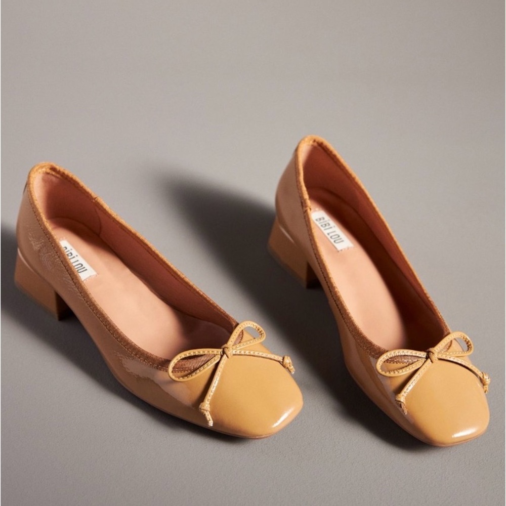 Anthropologie Bibi Lou Heeled Ballet Pumps